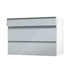 Clerkenwell Gloss Mist 160mm x 1000mm Kitchen Drawer Angled Open