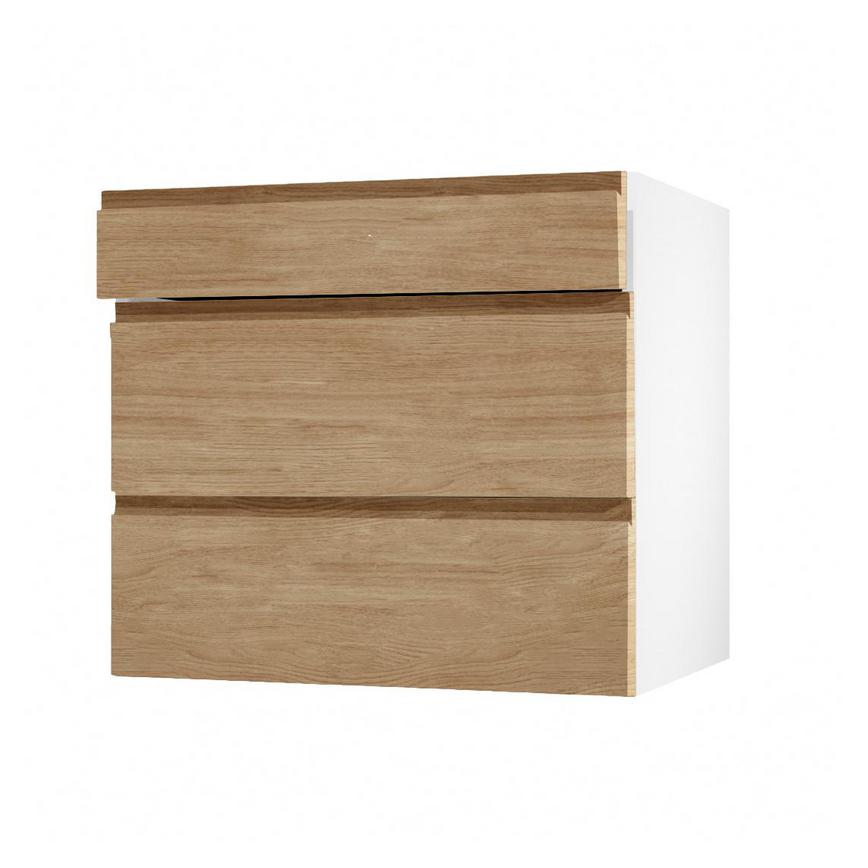 Clerkenwell Matt Natural Oak 160mm x 800mm Kitchen Drawer Angled Open