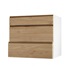 Clerkenwell Matt Natural Oak 275mm x 800mm Pan Kitchen Drawer Angled Open