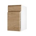 Clerkenwell Matt Natural Oak 557mm x 400mm Full Height Drawerline Kitchen Door Angled Open