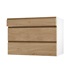 Clerkenwell Matt Natural Oak 160mm x 1000mm Kitchen Drawer Angled Open
