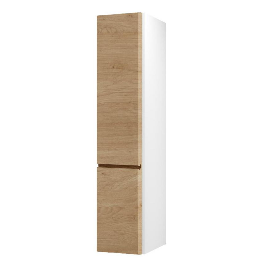 Clerkenwell Matt Natural Oak 1220mm x 400mm Full Height Larder Kitchen Door Angled Open