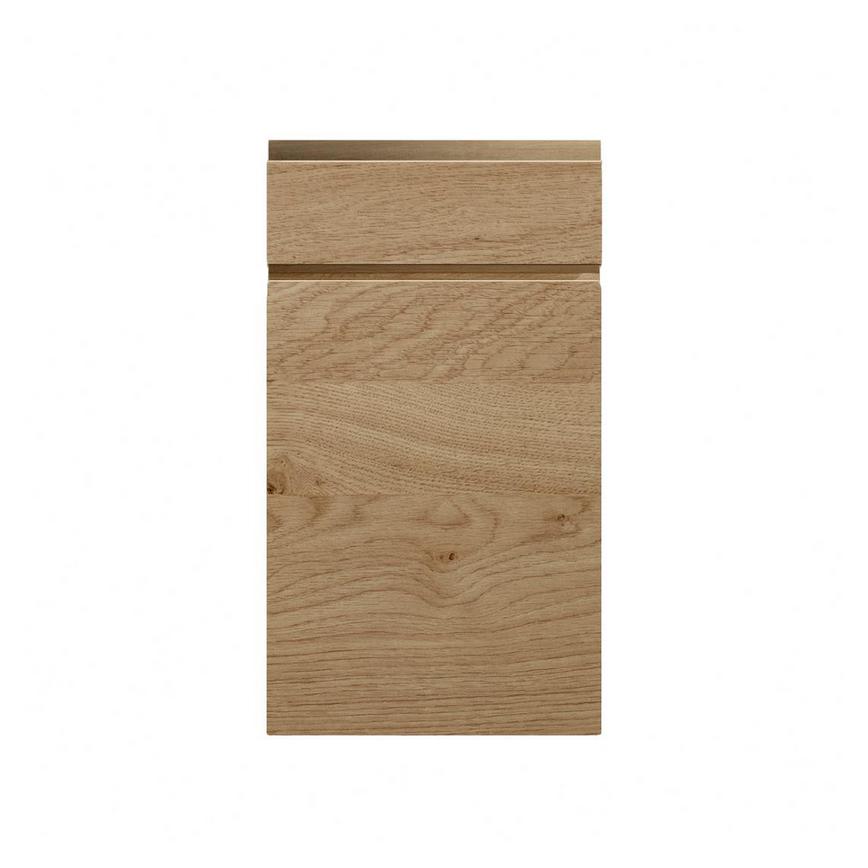 Clerkenwell Matt Natural Oak 557mm x 400mm Full Height Drawerline Kitchen Door Unit Viewed From The Front