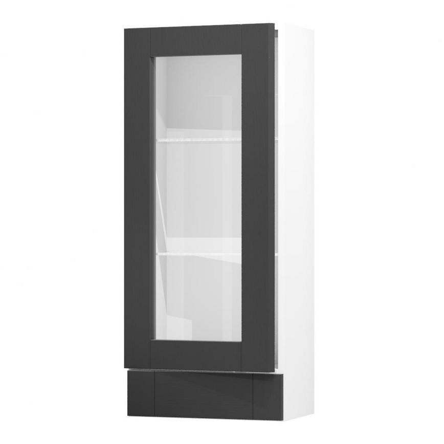 Fairford Charcoal 500 Glass Door Spice Drawer Open