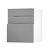 Greenwich Gloss Slate Grey 600 Hob / Pan Drawer Door Open