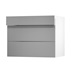 Greenwich Gloss Slate Grey 900 Drawer Door Open