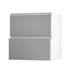 Greenwich Gloss Slate Grey 700 Pan Drawer Door Open 342mm