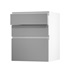 Greenwich Gloss Slate Grey 600 Pan Drawer Door Open 170mm