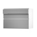 Greenwich Gloss Slate Grey 1000 Pan Drawer Door Open 170mm