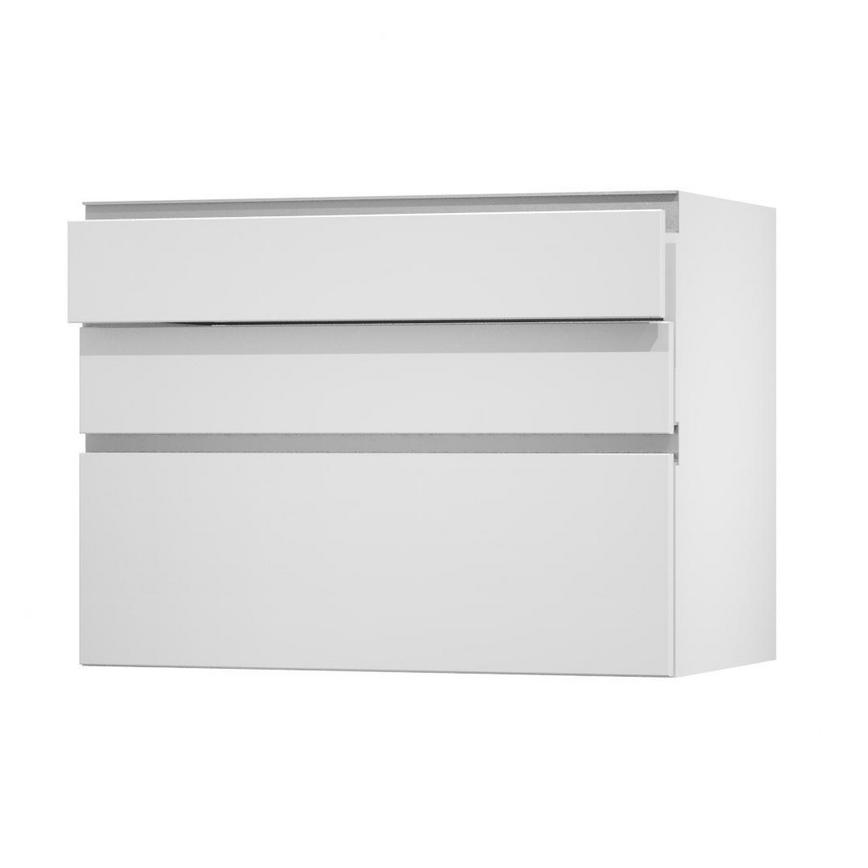 Greenwich Gloss White 1000 Pan Drawer Door Open 170mm