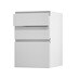 Greenwich Gloss Dove Grey 500 Pan Drawer Door Open 170mm