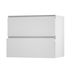 Greenwich Gloss Dove Grey 900 Pan Drawer Door Open 342mm
