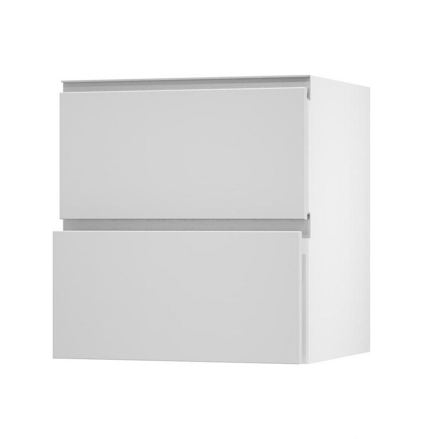 Greenwich Gloss Dove Grey 700 Pan Drawer Door Open 342mm