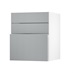 Greenwich Slate Grey 600 Hob / Pan Drawer Door Open