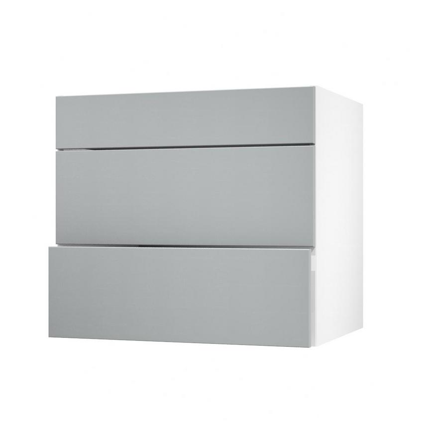 Greenwich Slate Grey 800 Pan Drawer Door Open