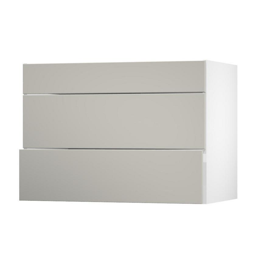 Greenwich Sandstone 1000 Fridge Freezer Wall Door Open