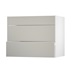 Greenwich Gloss Sandstone 900 Pan Drawer Door Open