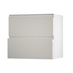 Greenwich Gloss Sandstone 800 Pan Drawer Door Open 342mm