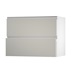 Greenwich Gloss Sandstone 1000 Pan Drawer Door Open 342mm