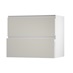 Greenwich Gloss Sandstone 900 Pan Drawer Door Open 342mm