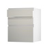 Greenwich Gloss Sandstone 600 Pan Drawer Door Open 170mm