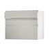 Greenwich Gloss Sandstone 900 Pan Drawer Door Open 170mm