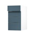 Greenwich Marine Blue 400mm x 160mm Drawer Front Shown with the Top Drawer Open at an Angle as Part of a Full Drawer Unit
