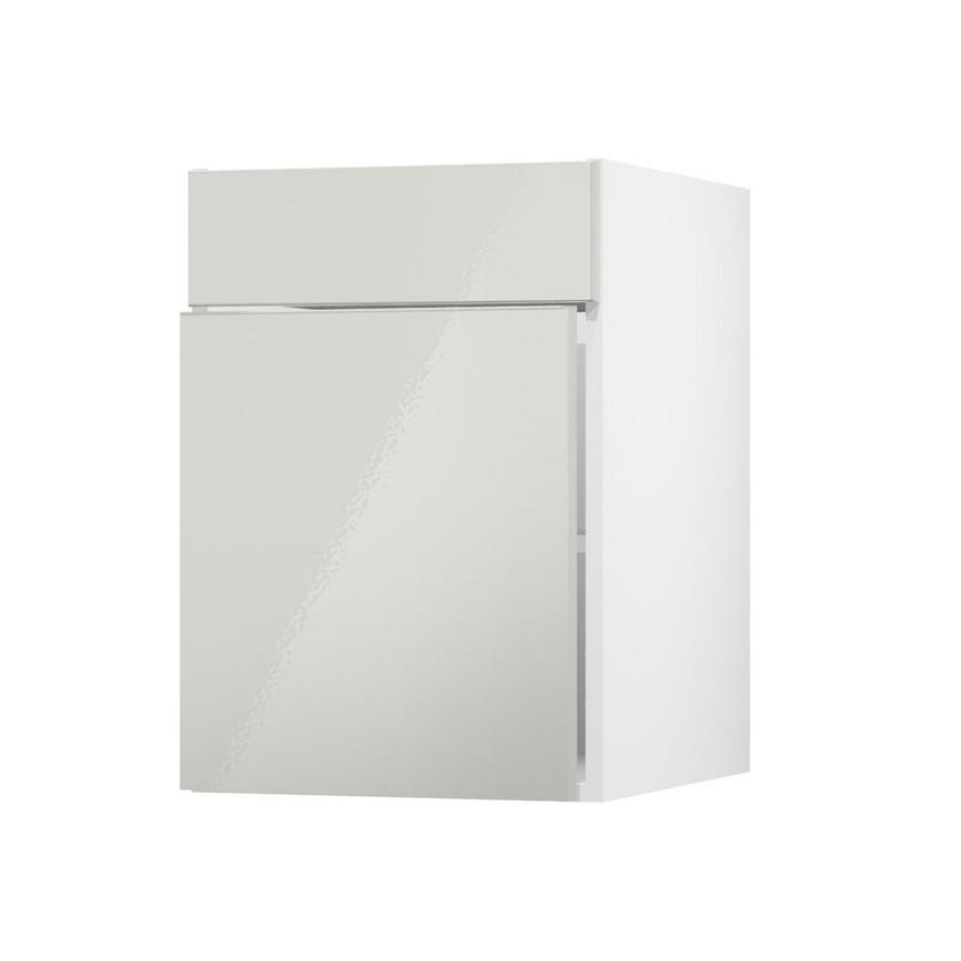 Greenwich Gloss Porcelain 557mm x 500mm Full Height Drawerline Kitchen Door Angle Open