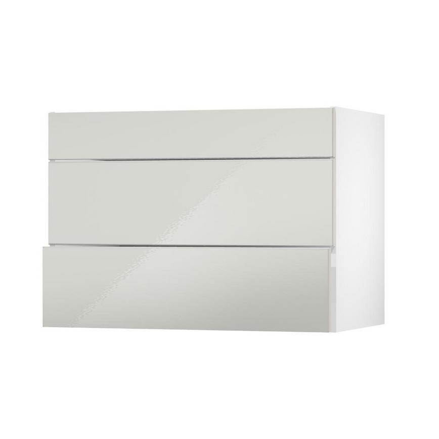 Greenwich Gloss Porcelain 275mm x 1000mm Appliance Tower Kitchen Drawer Angle Open
