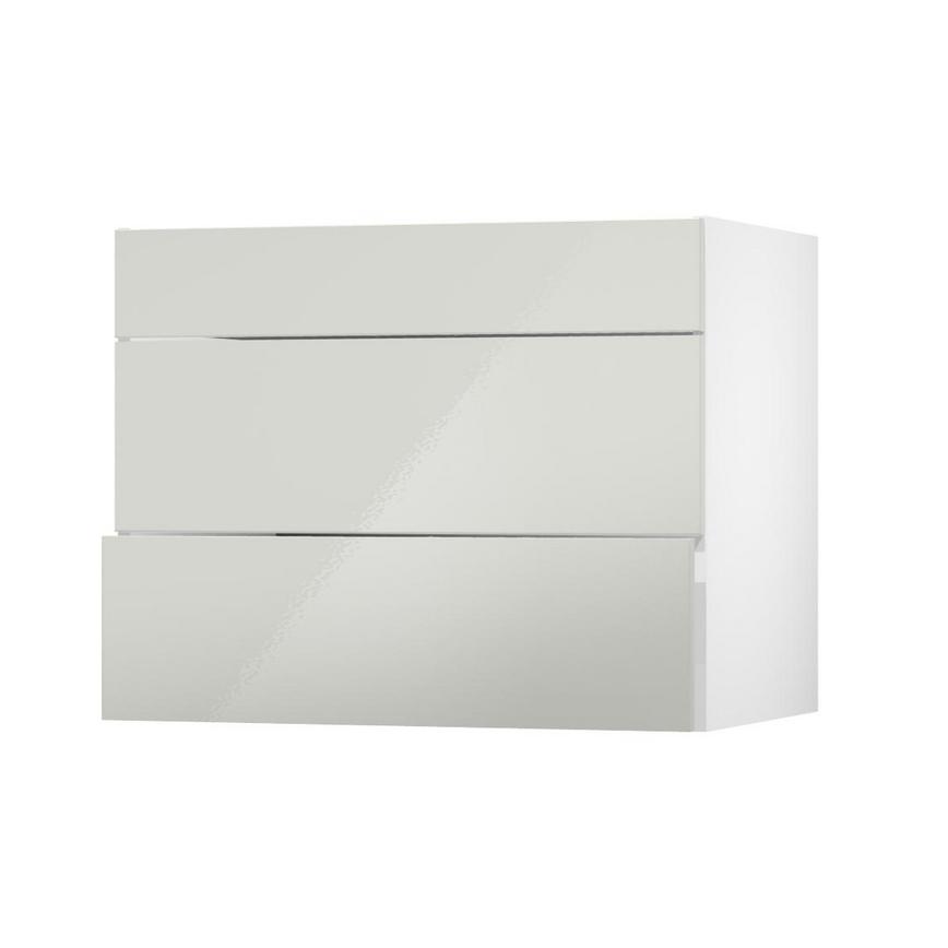 Greenwich Gloss Porcelain 275mm x 900mm Pan Kitchen Drawer Angle Open