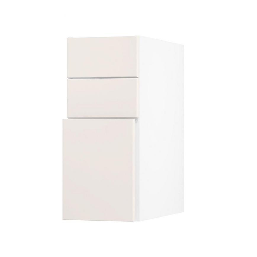 Greenwich Matt Porcelain 300 Pan Drawer Front CAD Angled Open Unit