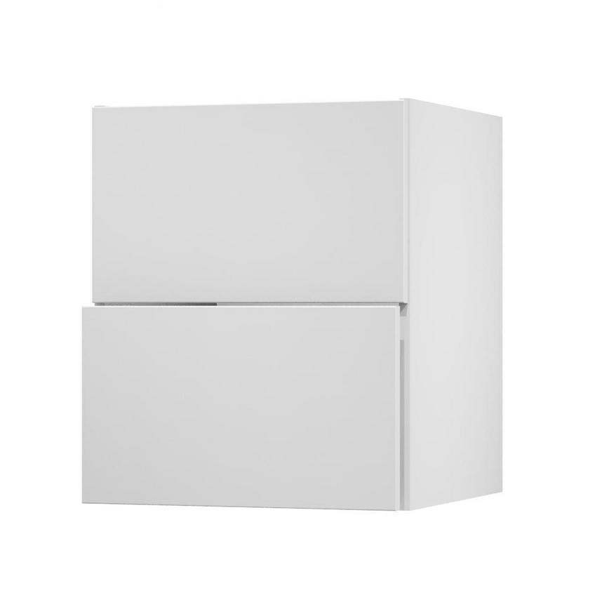 Hockley Mirror Gloss White 600 Pan Drawer Door Open 342mm