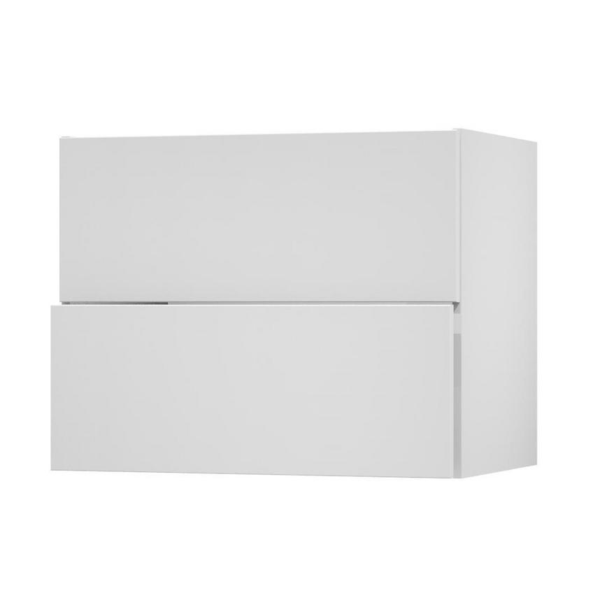 Hockley Mirror Gloss White 900 Pan Drawer Door Open 342mm