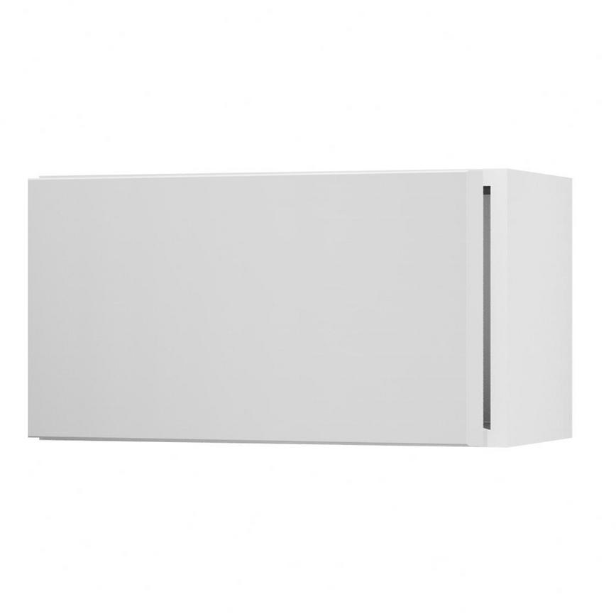 Hockley Mirror Gloss Dove Grey 600 Integrated Microwave Topbox Door Open