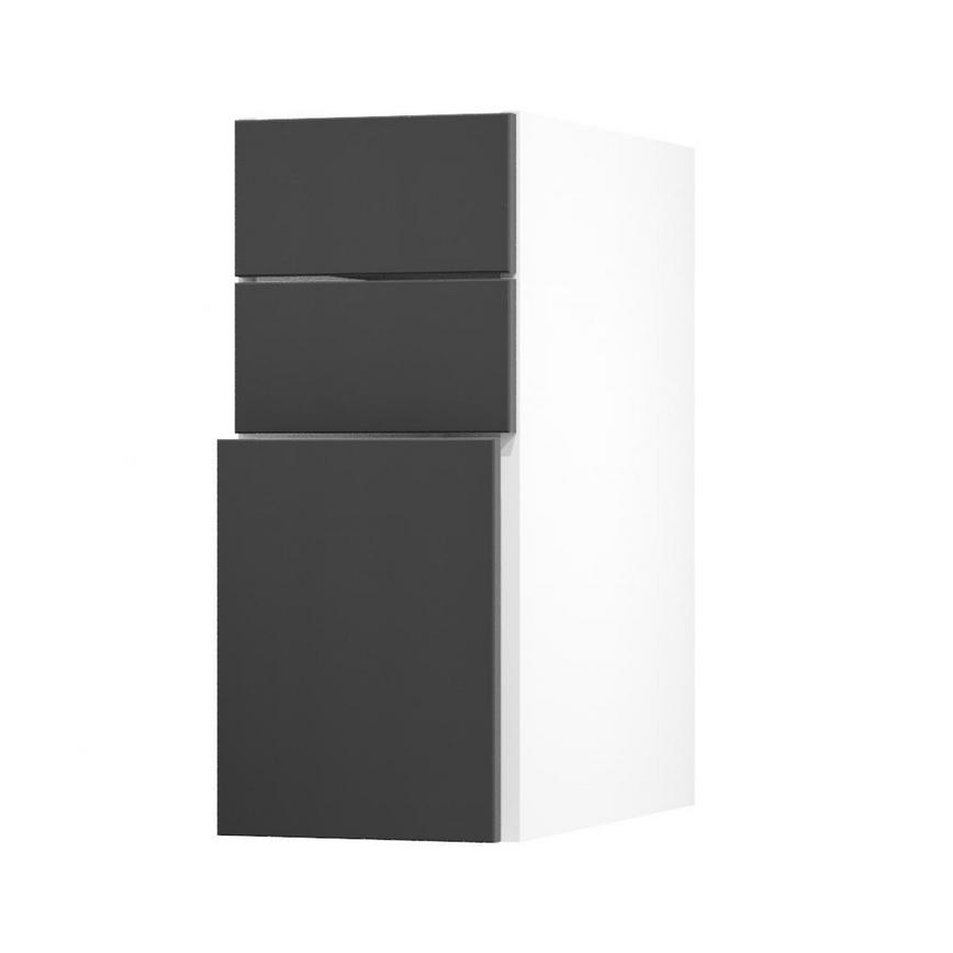 Hockley Super Matt Charcoal 300 Pan Drawer Door Open