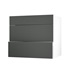 Hockley Super Matt Charcoal 800 Pan Drawer Door Open