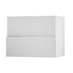 Hockley Super Matt Dove Grey 900 Pan Drawer Door Open 342mm