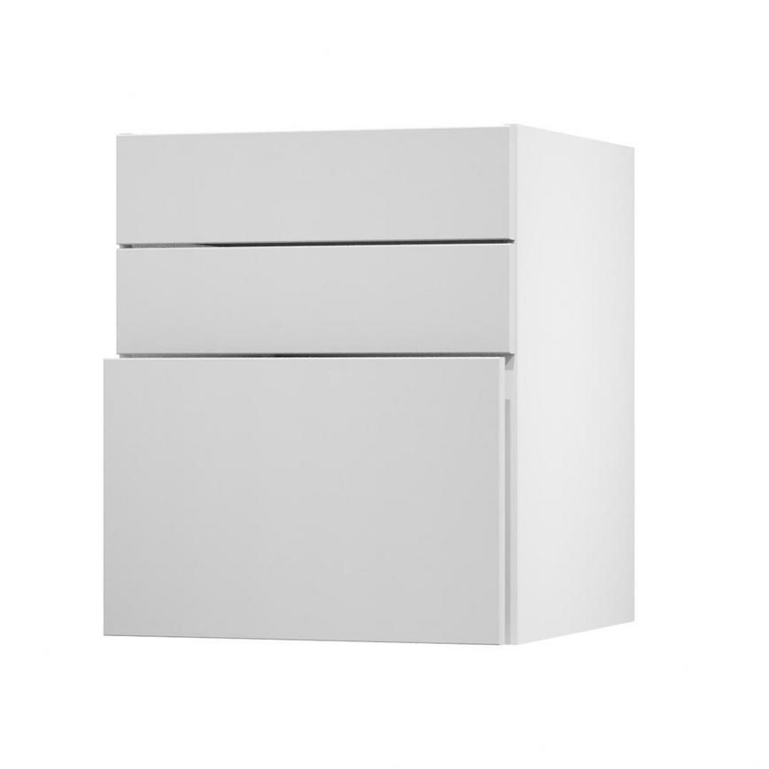 Hockley Super Matt Dove Grey 600 Hob / Pan Drawer Door Open