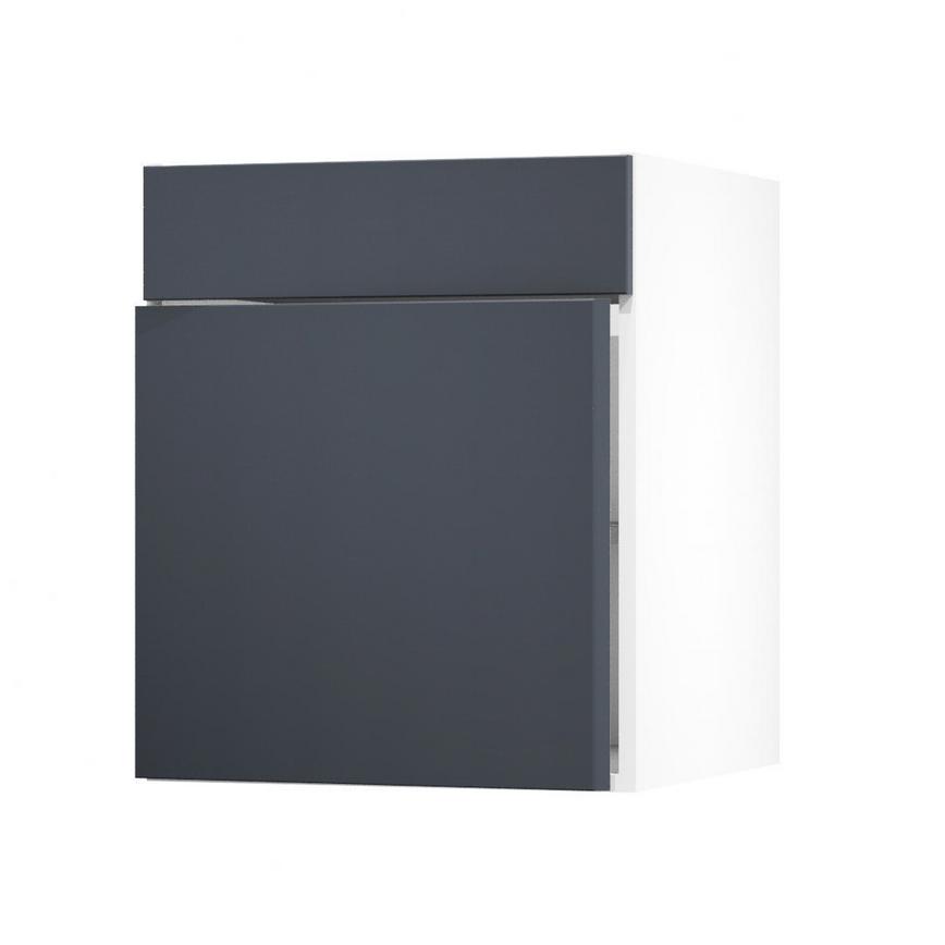 Hockley Super Matt Navy 600 Standard Door Open
