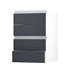 Hockley Super Matt Navy 500 Deep Drawer Door Open