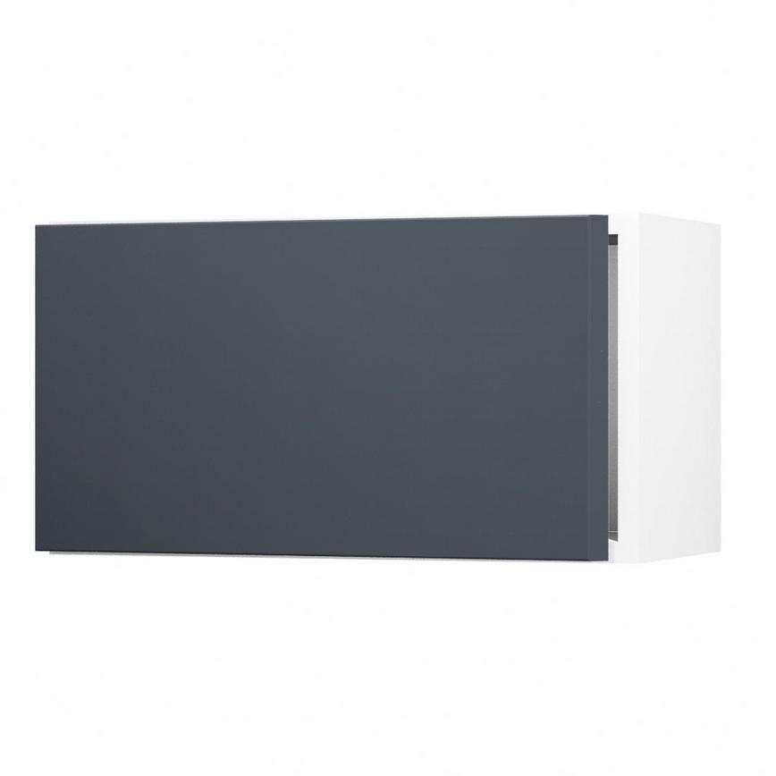 Hockley Super Matt Navy 600 Integrated Microwave Topbox Door Open