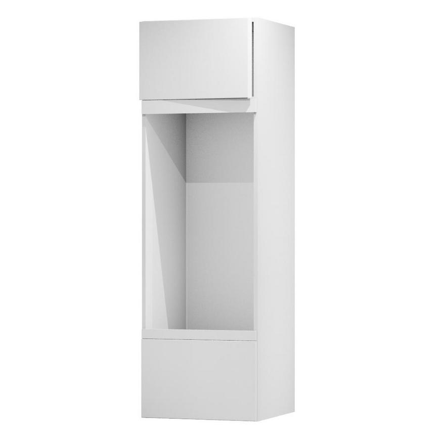Hockley Super Matt White 600 Appliance Tower Door Open 437mm
