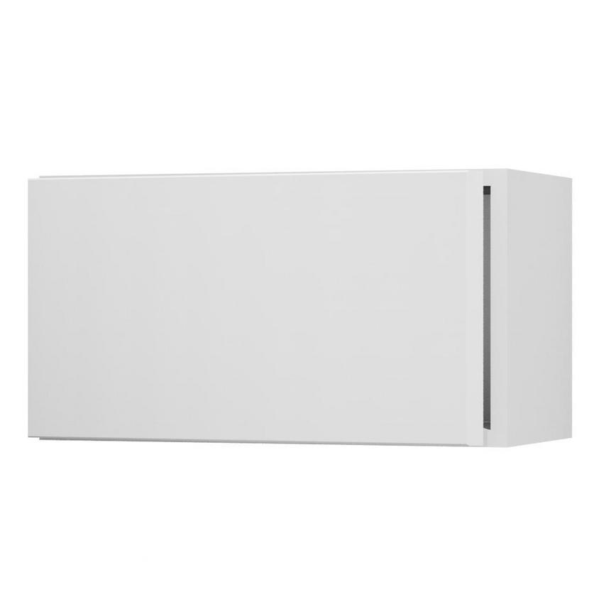 Hockley Super Matt White 600 Integrated Microwave Topbox Door Open