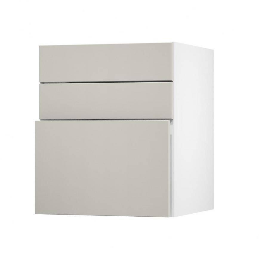 Hockley Super Matt Sandstone 600 Hob / Pan Drawer Door Open