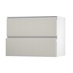 Hockley Super Matt Sandstone 1000 Pan Drawer Door Open 342mm