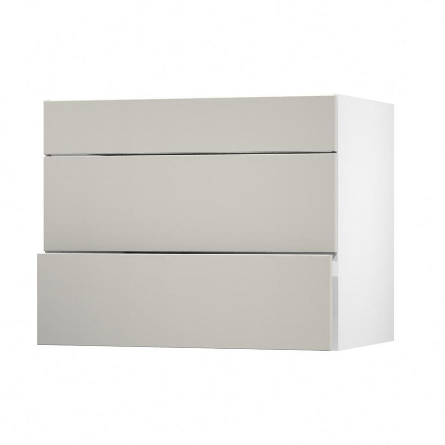 Hockley Mirror Gloss Sandstone 900 Pan Drawer Door Open
