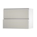 Hockley Mirror Gloss Sandstone 1000 Pan Drawer Door Open 342mm
