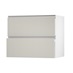 Hockley Mirror Gloss Sandstone 900 Pan Drawer Door Open 342mm