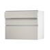Hockley Mirror Gloss Sandstone 900 Pan Drawer Door Open 170mm