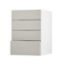 Hockley Mirror Gloss Sandstone 500 Deep Drawer Door Open